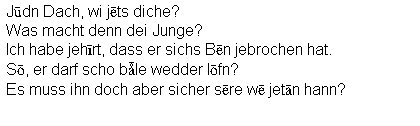 Sprachbeispiel: Thurau, Kreis Köthen, Anhaltisch