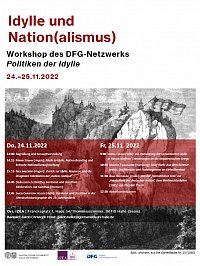 Poster und Programm des Workshops "Idylle und Nation(alismus)"